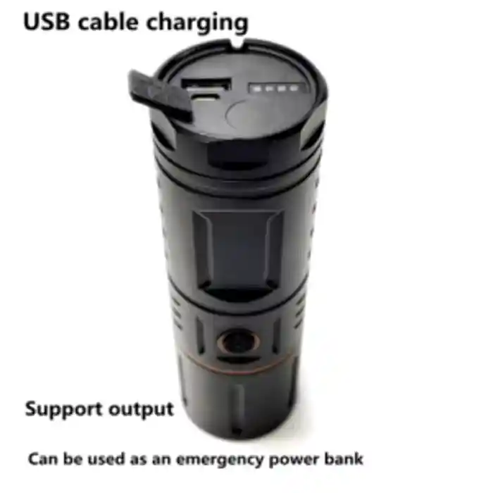 2000 High Lumen Type-C USB Rechargeable Multipurpose Flashlight